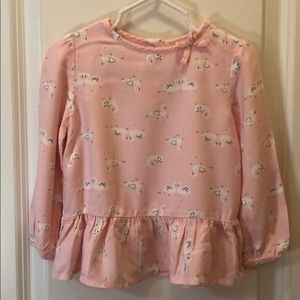 Swan shirt girl 2T